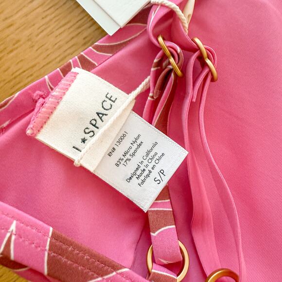 L Space Bikini Top Womens Small Pink Finneas Barbiecore Tropical Beach Swim NWT - Picture 6 of 6